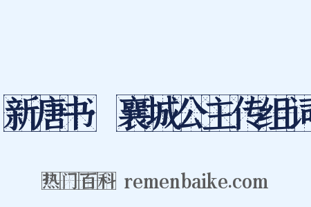 新唐书·襄城公主传组词是什么意思的图片